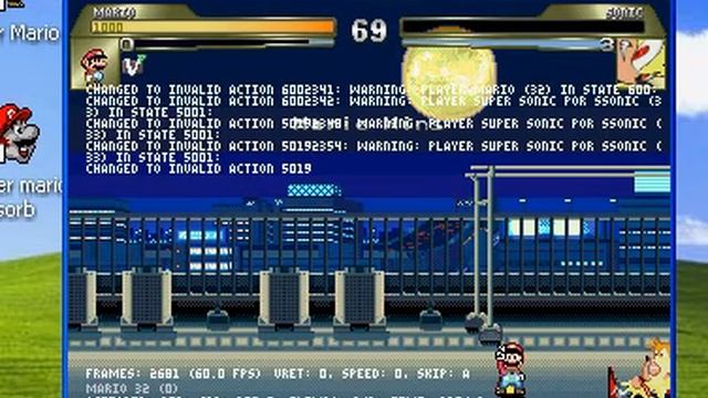 Mugen Mario VS Super Sonic (Windows XP) смотреть онлайн