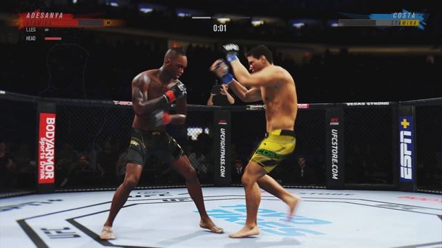UFC 4 - Israel Adesanya vs Paulo Costa [full fight - no commentary] смотреть онлайн