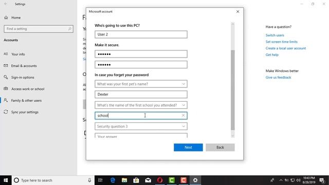 How to Create a New User Accounts - Windows 10 смотреть онлайн