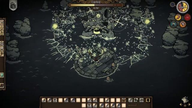 Don't Starve Together: Crab King vs Maxwell No boss healing! Helicalpuma method! смотреть онлайн