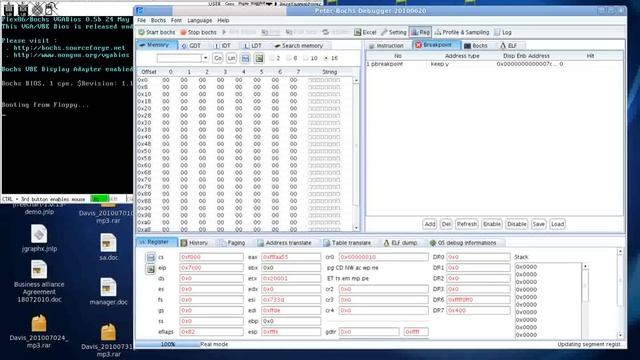 how to run peter-bochs and set a breakpoint смотреть онлайн
