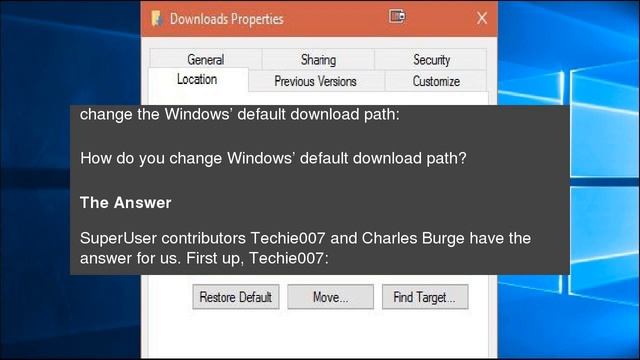 How Do You Change Windows’ Default Download Path? смотреть онлайн