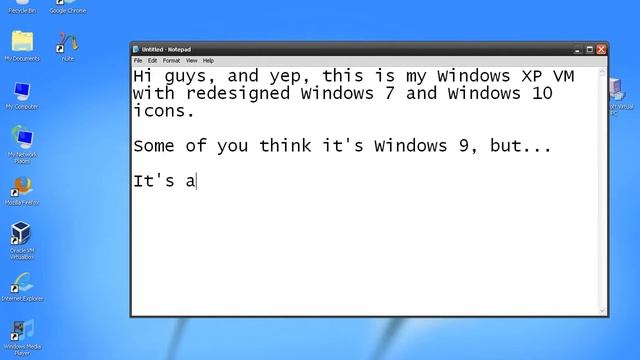 Showcasing my Windows XP VM with Redesigned Windows 7 Icons смотреть онлайн