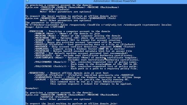 Offline Domain Join in server 2012 смотреть онлайн