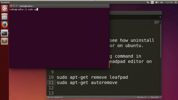how to uninstall leafpad editor on ubuntu