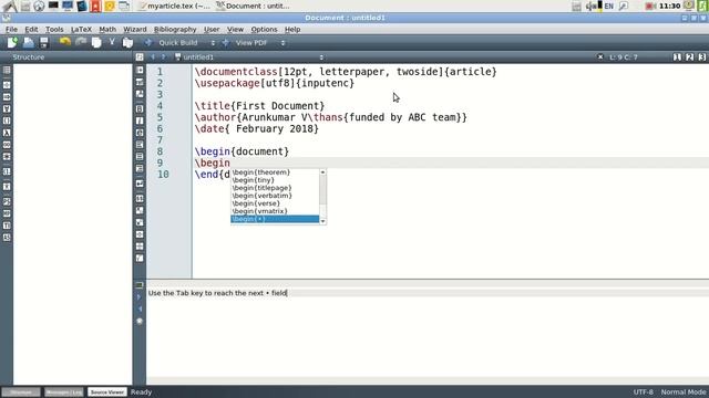 Install latex and create first article in Ubuntu смотреть онлайн