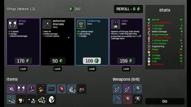 NEW Character GHOST With 90% Dodge On Ethereal Weapons And 222 HP in Brotato смотреть онлайн