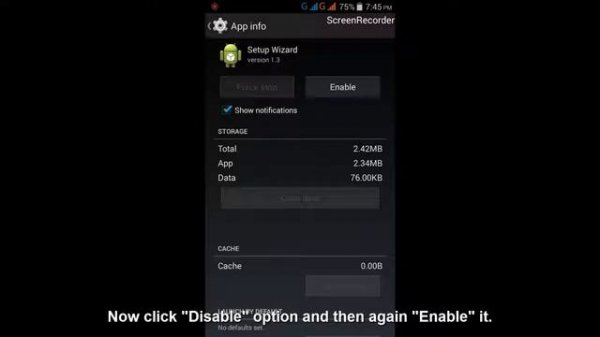 How to fix unfortunately setup wizard has stopped working in android