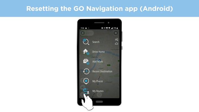 Resetting the GO Navigation app for Android смотреть онлайн