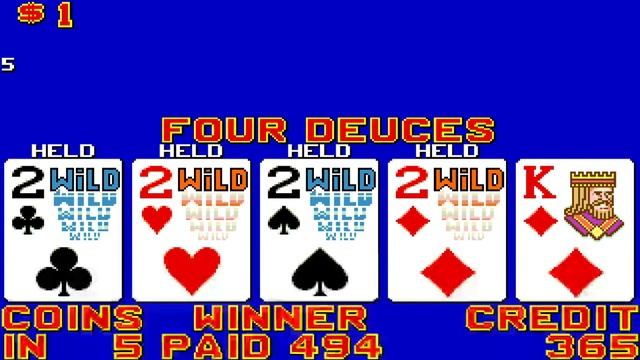 9/4/4 Deuces Wild Bonus Poker- MAME Rom ID (pex2025p) - FOUR DEUCES DEALT! смотреть онлайн