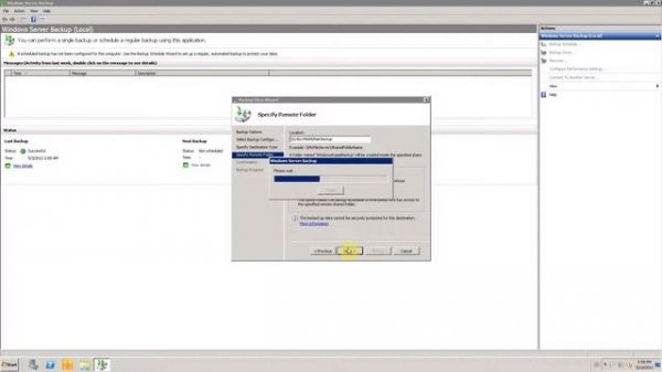 Backup a server with Windows Server Backup on 2008 R2