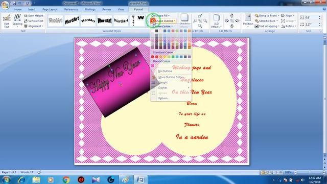 How to make Greetings card on Microsoft word 2007 | simple step смотреть онлайн