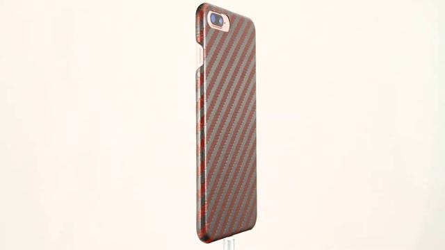 📲 iPhone 7+ HANDMADE Jacquard Orange Stripes Carbon Fiber + Aramid Fiber case by DUNCA 🔖 смотреть онлайн