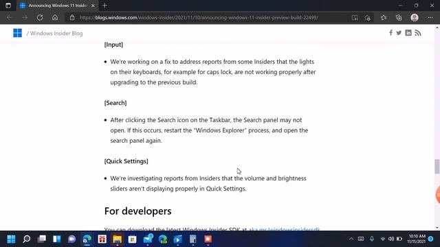 windows 11 november 10th update for dev channel смотреть онлайн
