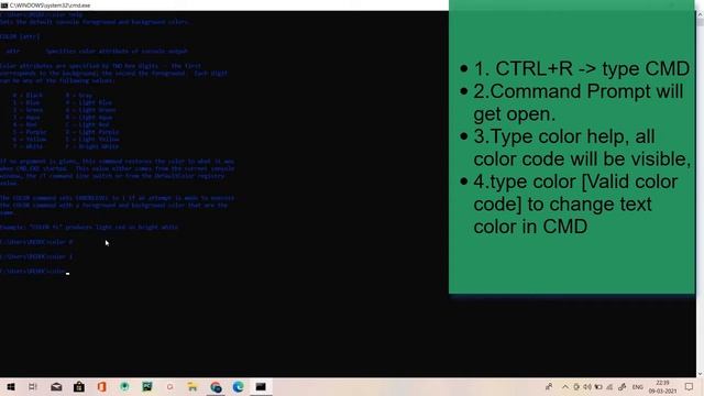 Change CMD text color in 1 minute || Fully Explained || Windows CMD Trick смотреть онлайн