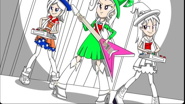 Эквестрии Радужный Рок раскраска (Equestria Girls)