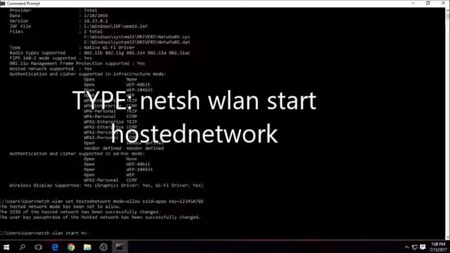 Turn Windows 10 Computer Into a Wi-Fi Hotspot 2017-18 ||| solved all problem of hotspot смотреть онлайн