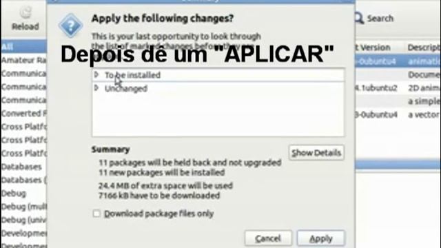 Instalando um programa no UBUNTU pelo Gerenciador de Pacotes Synaptic смотреть онлайн