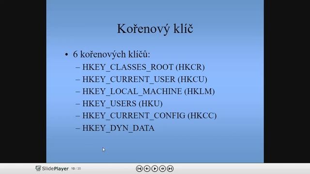 Operační systémy - 1 Registr Windows смотреть онлайн