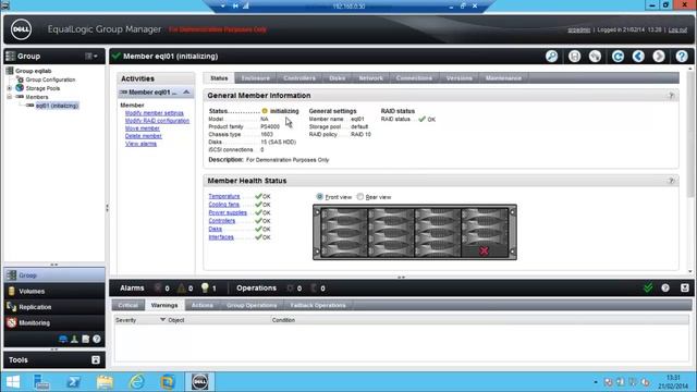 Initial raid and network configuration on a Dell-EqualLogic version 7 смотреть онлайн