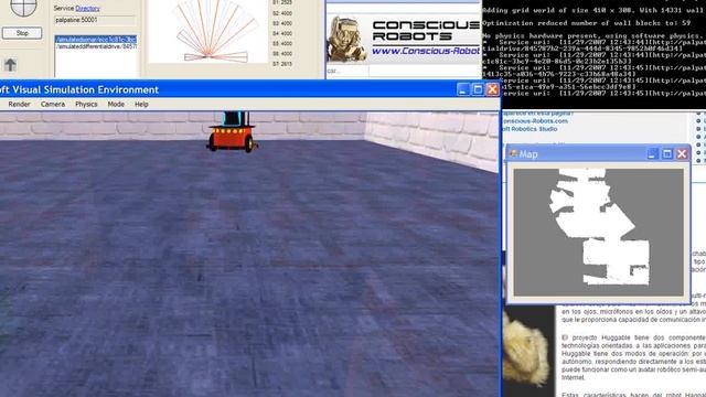 ExplorerSimSonar Service running in Robotics Studio Simulation смотреть онлайн