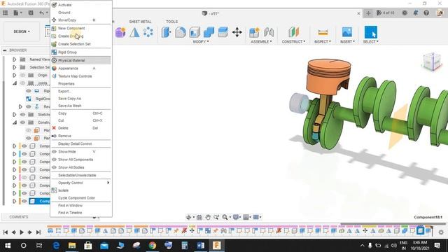 Engine Assembly In Fusion 360 | Fusion 360 Tutorial for Absolute beginners смотреть онлайн