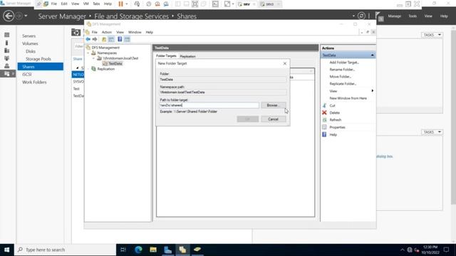 Configure DFS Namespaces and DFS replication with File Server Resource Manager [Hebrew] смотреть онлайн