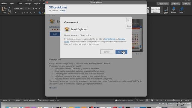 Emoji Keyboard MAC OS add-in/add-on/plugin WORD смотреть онлайн