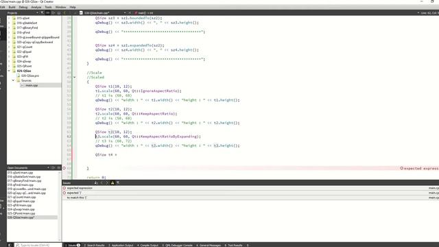 C++ Qt 62 - QSize(2) - QSizeF смотреть онлайн