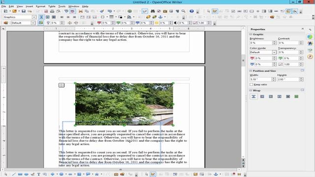How to text over the image in OpenOffice Writer Document смотреть онлайн