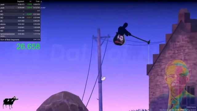Getting Over It TAS (Tool-assisted Speedrun) In 45.648 Seconds