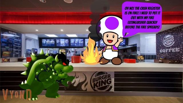 Dark Acid Bowser Sets the Cash Register on Fire in Burger King/Grounded смотреть онлайн