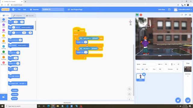 How to make a walking animation on Scratch tutorial смотреть онлайн