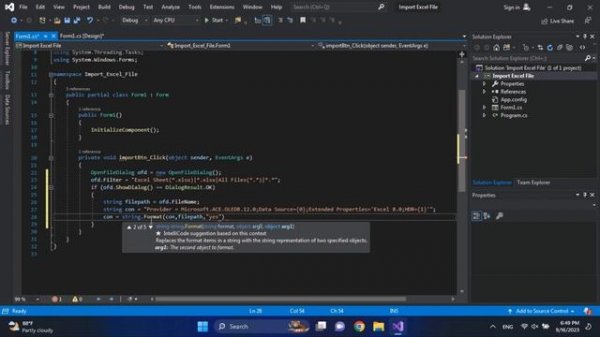 How to import excel file to datagridview in windows form C# ?