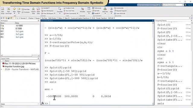 ENGT 509 25-4 Fourier Transform in Mathcad and MATLAB смотреть онлайн