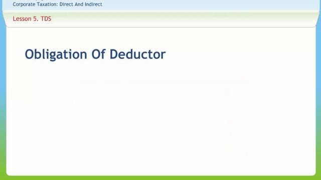Corporate Taxation Direct And Indirect 05 смотреть онлайн