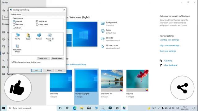 add this pc icon in desktop in window 11 | this pc icon add on display of laptop | #teckeyssk смотреть онлайн
