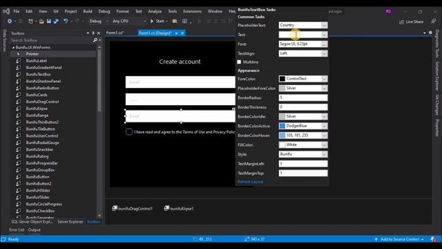 WinForms Tutorial : Login UI design in Visual studio blend 2019 | Bunifu UI Framework | C# WinForms смотреть онлайн