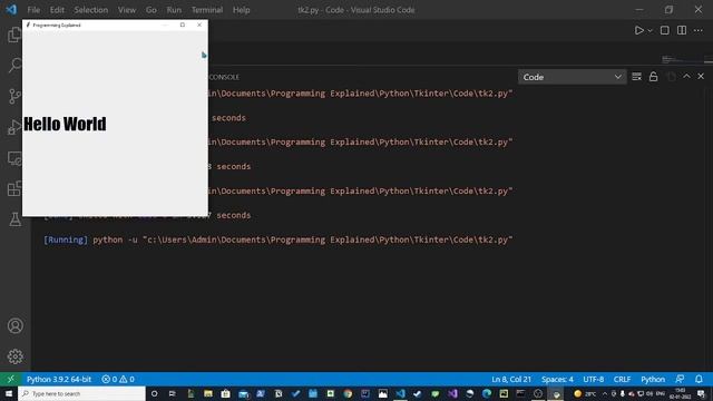 Tkinter Tutorial For Beginners #2 | Adding Text to the window смотреть онлайн