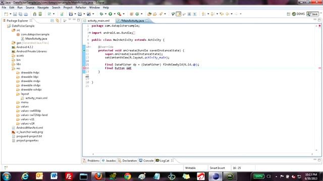 Android DatePicker Example Tutorial смотреть онлайн
