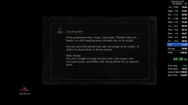 Dark Souls 3 All Bosses Speedrun 1:39:02 смотреть онлайн