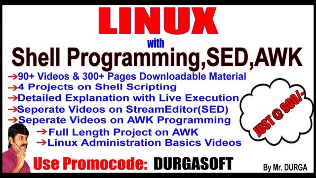 Linux with Shell Programming, SED ,AWK & Many more | Just@900/- смотреть онлайн