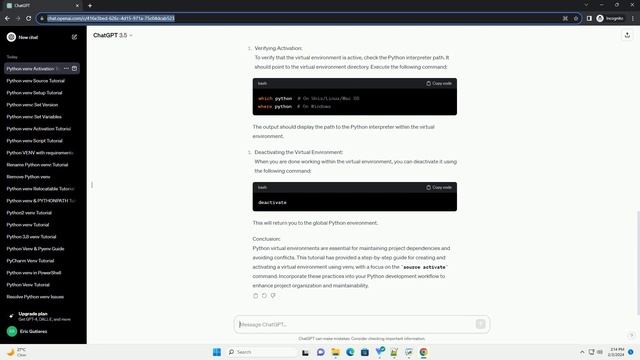 python venv source activate смотреть онлайн