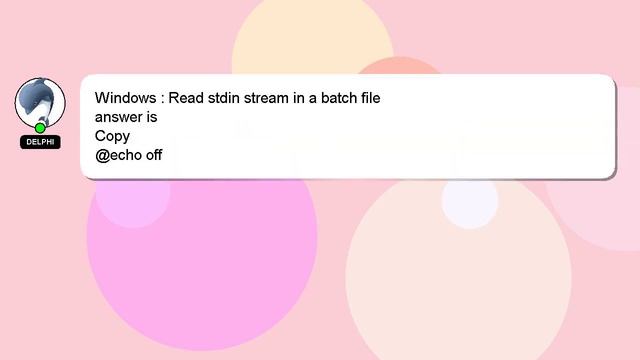 Windows : Read stdin stream in a batch file смотреть онлайн
