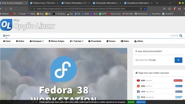 Instalação, pós instalação e comentários sobre o Fedora Linux смотреть онлайн