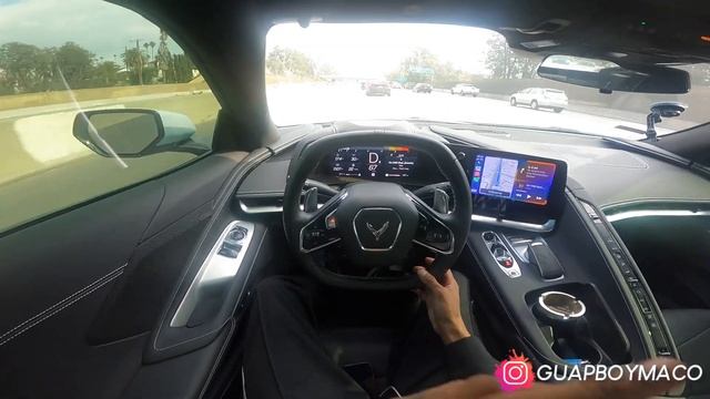 HITTING 130 MPH IN FRONT OF CALIFORNIA HIGHWAY PATROL! | Corvette C8 POV Drive смотреть онлайн