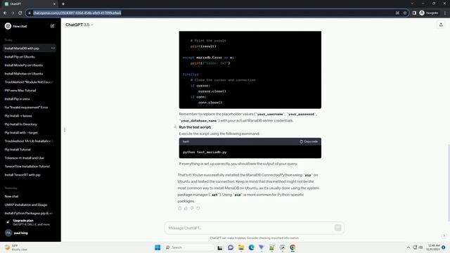 pip install mariadb ubuntu смотреть онлайн
