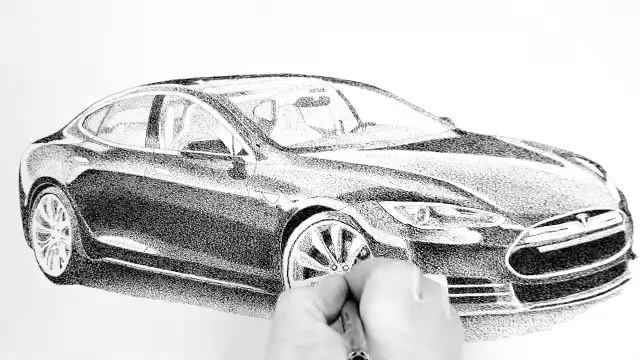 How to Draw a Tesla S #13 смотреть онлайн