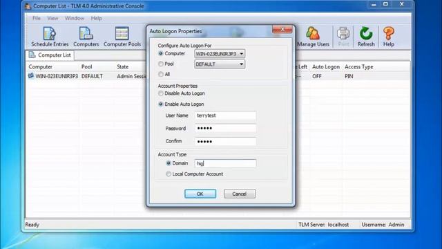 Configuring Auto Logon with TLM 4.0 смотреть онлайн
