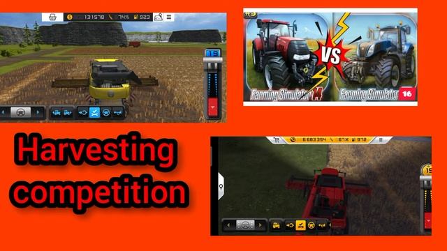 Fs 14 vs Fs 16 Harvesting competition | Farming view | Timelapse | #33 смотреть онлайн
